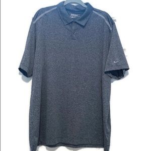 Nike Tour Performance Dri Fit Men's Gray Short Sleeve Polo Golf Shirt XL